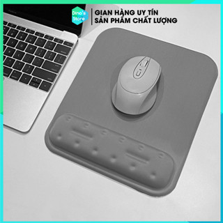 Lót chuột 3D kiêm đệm đỡ cổ tay bàn di chuột bằng cao su non, lót chuột máy tính mouse pad DinoStore (cao su non)