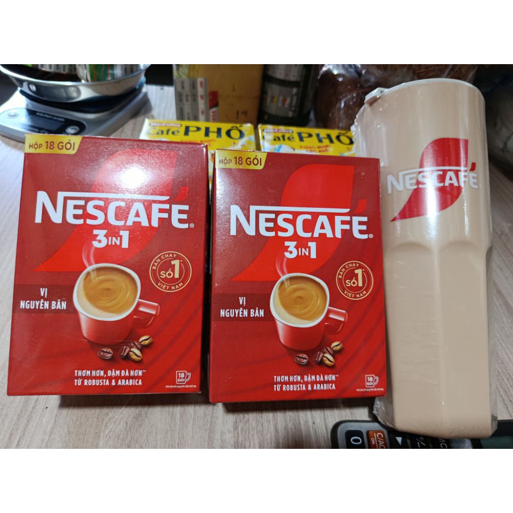 Combo 1 hộp cafe Nescafe (tặng 1 ly).