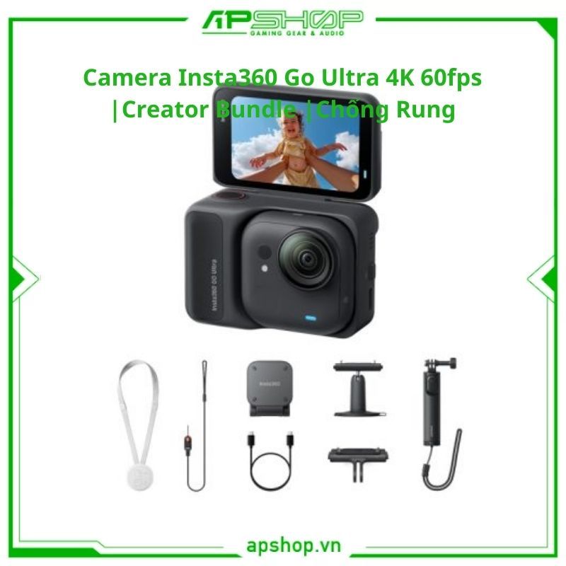 Camera Insta360 Go Ultra 4K 60fps Chống Rung | Creator Bundle | Chính hãng.
