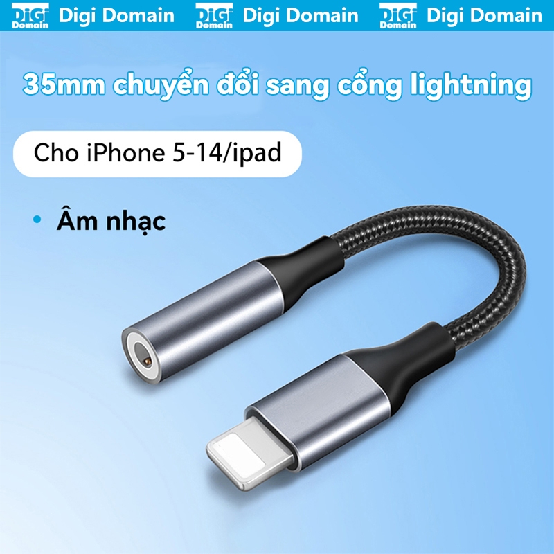 Bộ chuyển đổi cổng âm thanh dành cho tai nghe Dùng để nghe nhạc cổng 3.5mm chuyển đổi sang cổng Lighting tương thích iPh