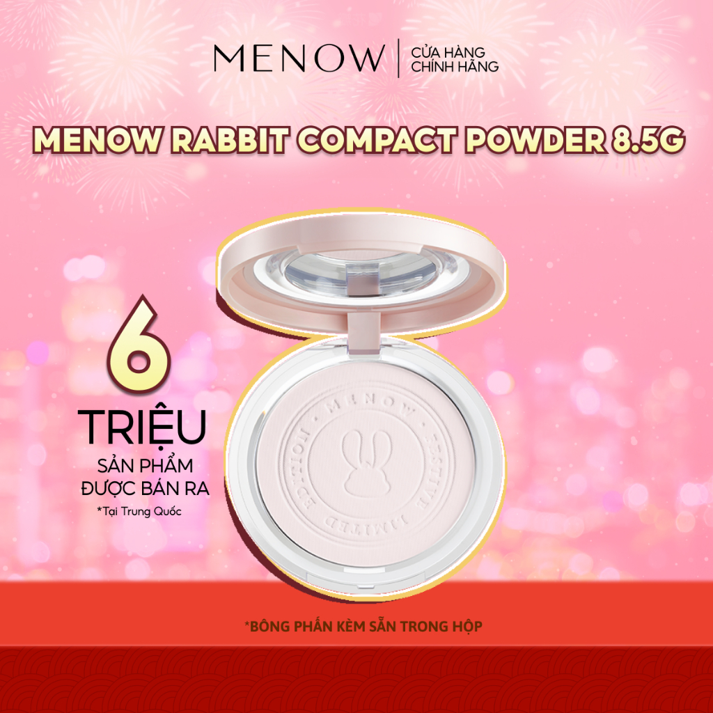 Phấn phủ nén làm đều màu da MENOW Rabbit Compact Powder 8.5gr