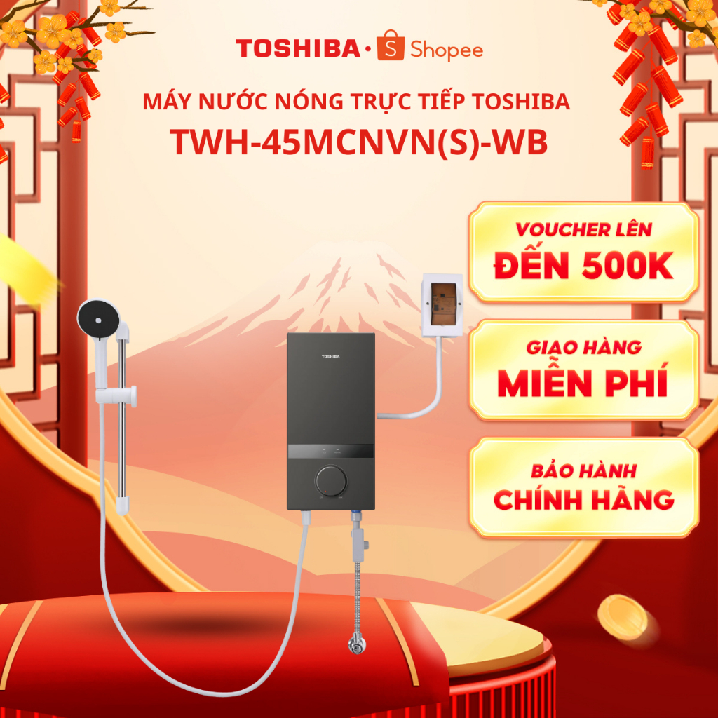 Máy nước nóng trực tiếp Toshiba TWH-45MCNVN(W)-WB/TWH-45MCNVN(S)-WB- Trắng/ Xám-Bảo hành 24 tháng