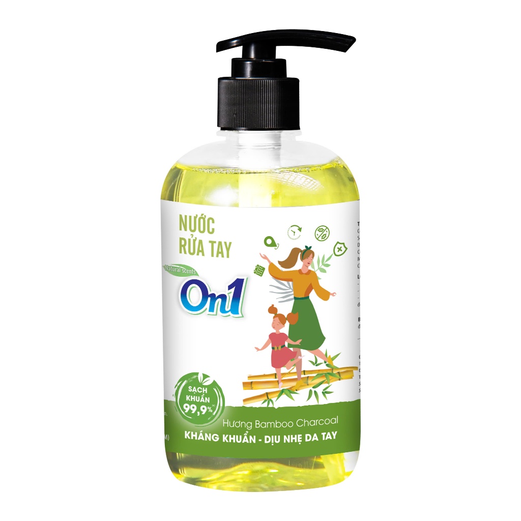 COMBO 2 CHAI NƯỚC RỬA TAY SẠCH KHUẨN ON1 500ML HƯƠNG BAMBOO - ON1 VIỆT NAM