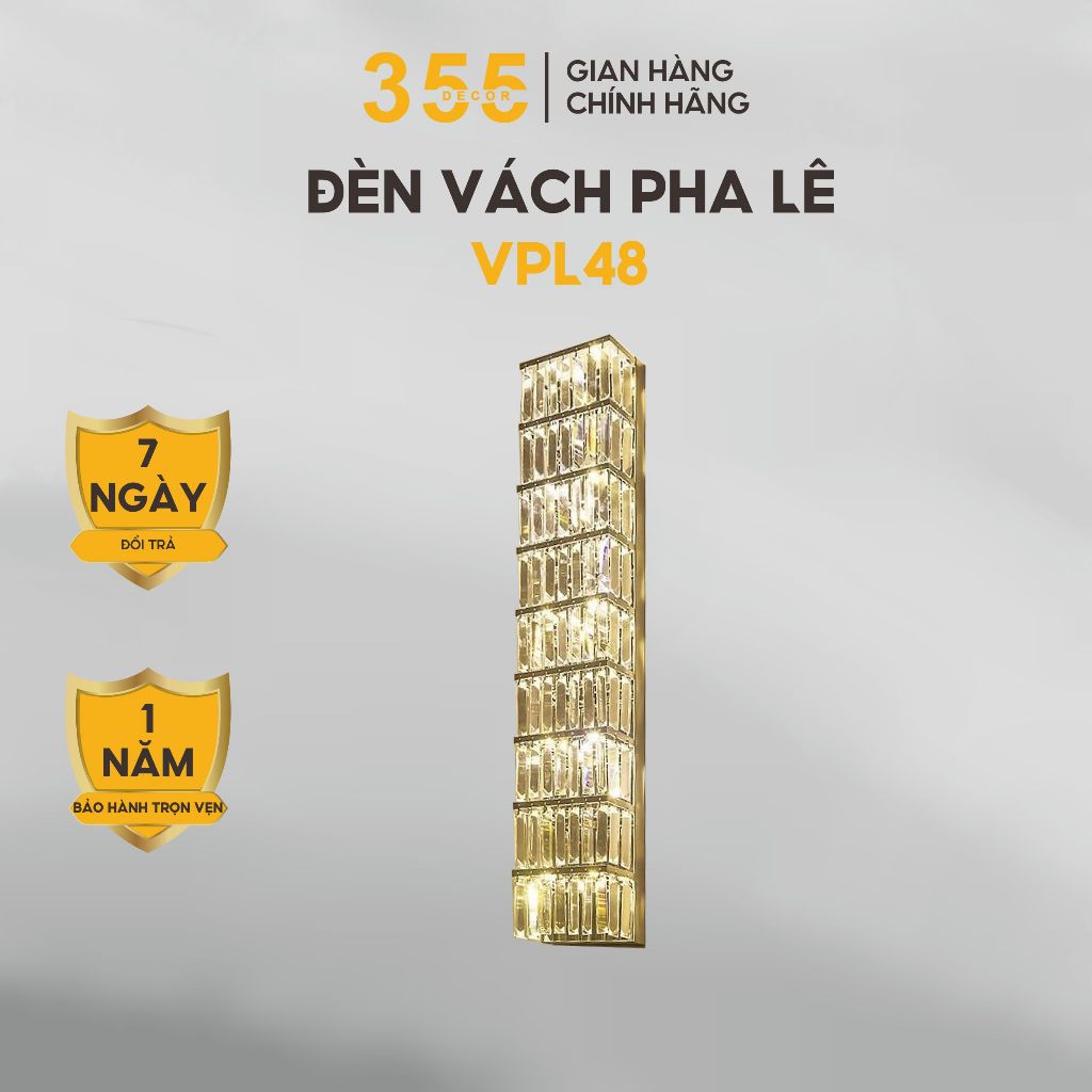 Đèn Tường Pha Lê 355 Decor Lighting Cao Cấp VPL48 Trang Trí Phòng Khách