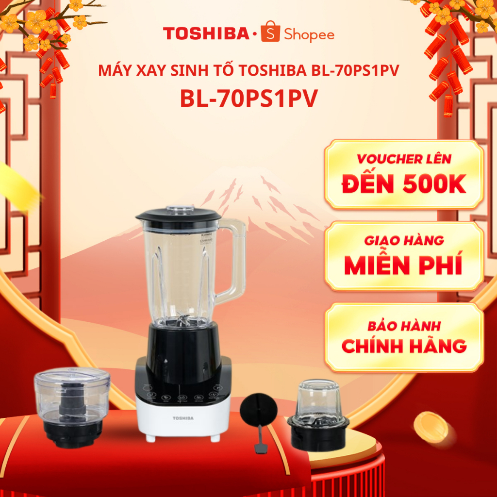 Máy xay sinh tố Toshiba BL-70GS1PV/70PS1PV- 1.5 lít- 5 chế độ xay - Bảo hành 12 tháng