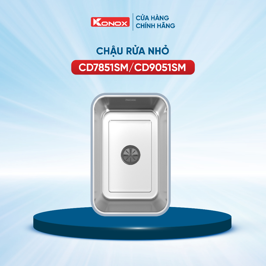 Chậu rửa nhỏ inox Konox Colander Sink bề mặt MỊN - Phụ kiện chậu rửa TARI 7851SM & TARI 9051SM
