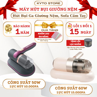 Máy Hút Bụi Giường Nệm Cầm Tay KYTO - Không Dây, Có Đèn UV, Hút Nệm Giường/Sofa/Quần Áo - Sạc TypeC