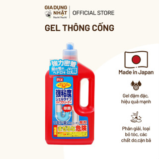 Gel thông cống, đường ống Lion Pix 800g, phân giải tóc, cặn bẩn, kháng khuẩn - Hachi Hachi Gia Dụng Nhật