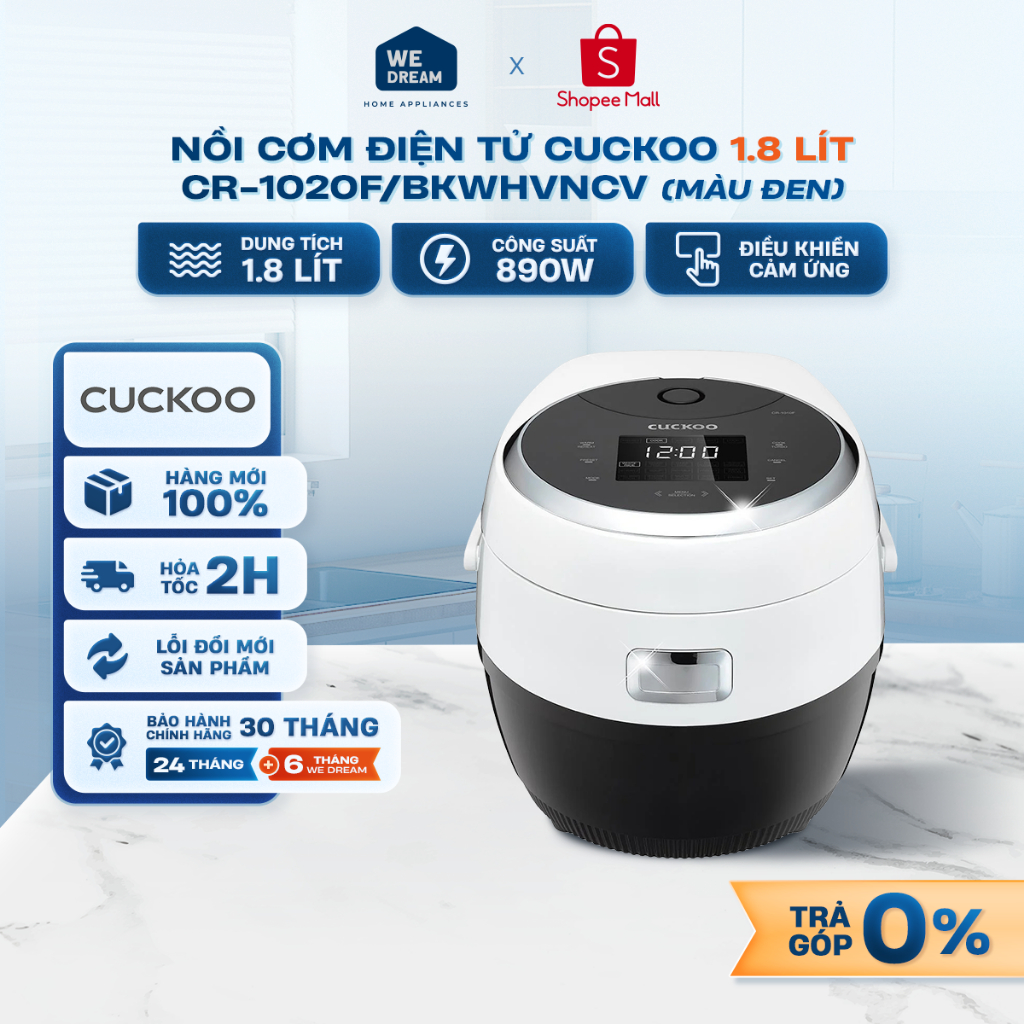 CR-1020F - Nồi Cơm Điện Tử Cuckoo 1.8L Lít CR-1020F - Hàng Chính Hãng, Mới 100%