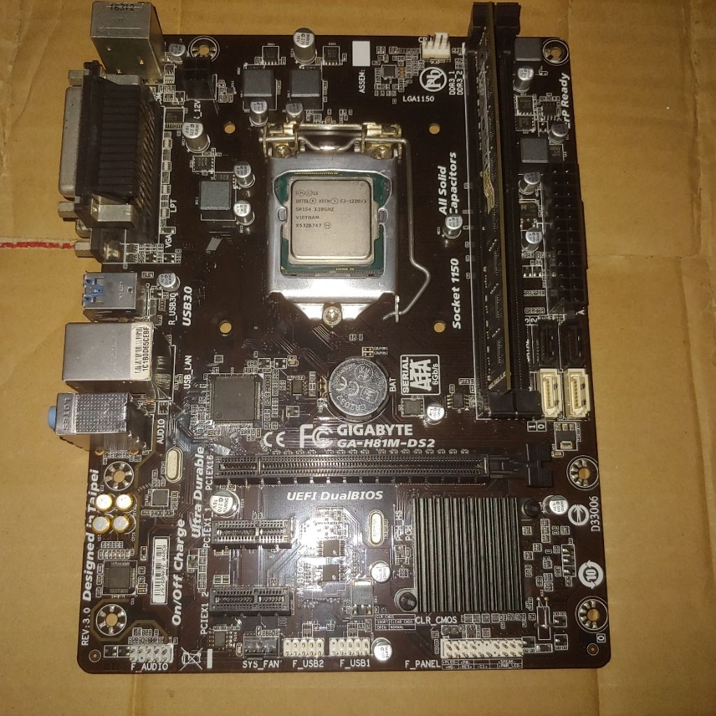 combo h81 Xeon e3 1220v3 ram ddr3 8gb x1 kingstom, ko fe