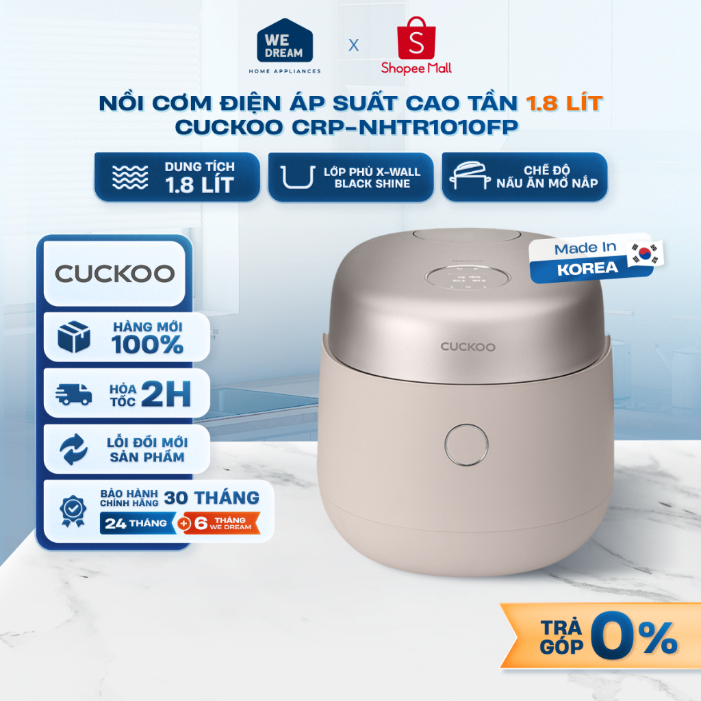 CRP-NHTR1010FP - Nồi Cơm Điện Áp Suất Cao Tần 1.8 Lít Cuckoo CRP-NHTR1010FP - Hàng Chính Hãng, Mới 1