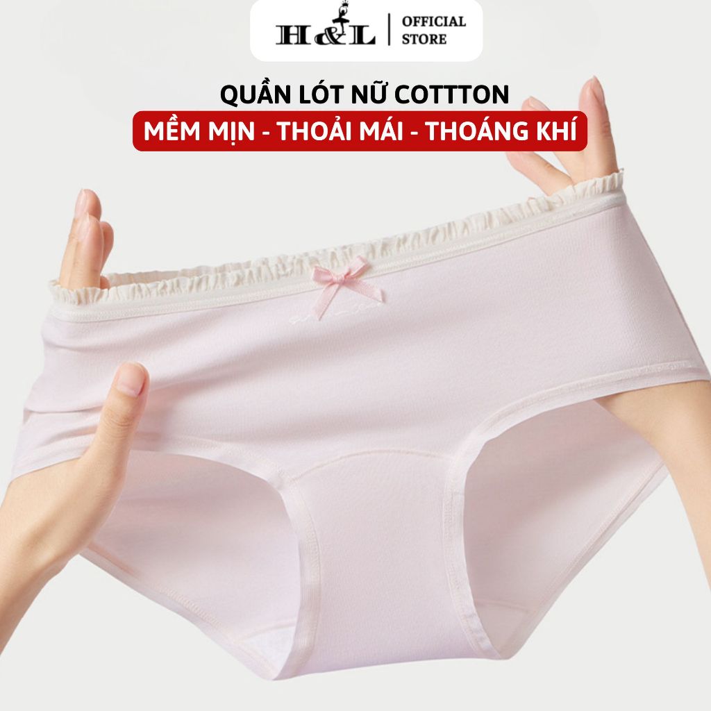 [BST 2026] Quần Lót Nữ Cotton Kháng Khuẩn, Quần Chip Nữ Viền Ren Sexy Co Giãn Tốt HL BOUTIQUE L4119