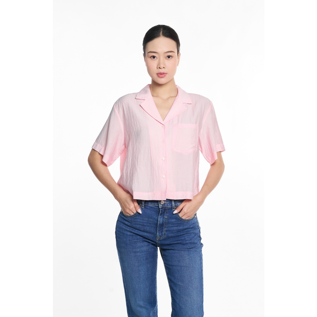 Áo Sơ Mi Thời Trang Nữ Tay Ngắn Ninomaxx 2505019