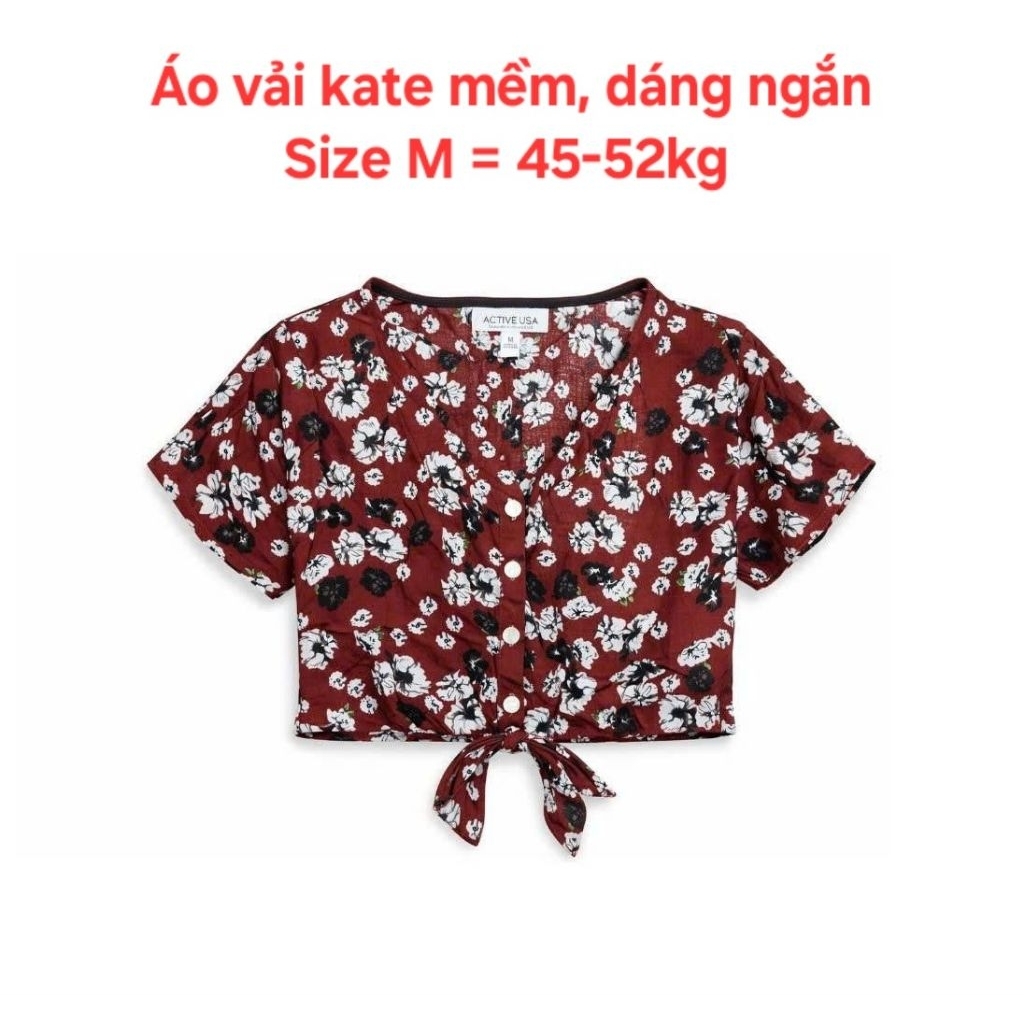 Áo thun nữ xuất dư ( Size M = 45-52kg ) Vải kate