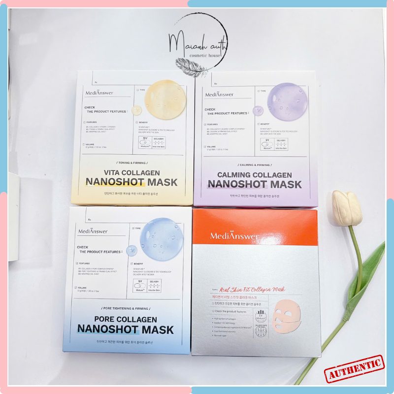 Mặt Nạ Collagen MediAnswer Mặt Nạ Thạch Medi Answer Mask Dưỡng Trắng Giảm Lão Hoá Da