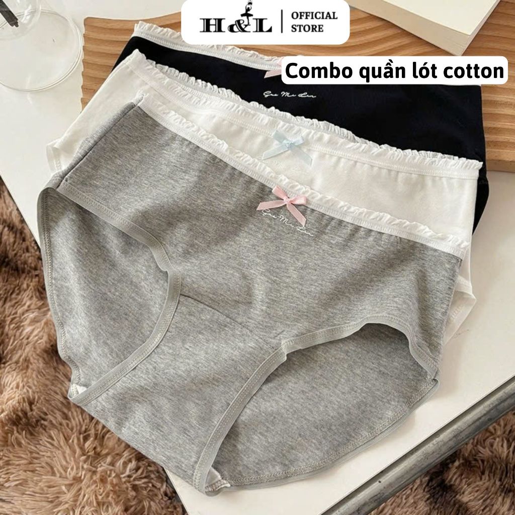 [BST 2026] Quần Lót Nữ Cotton Kháng khuẩn - Quần Chip Nữ Phối Ren Quyến Rũ Gợi Cảm HL BOUTIQUE L4119