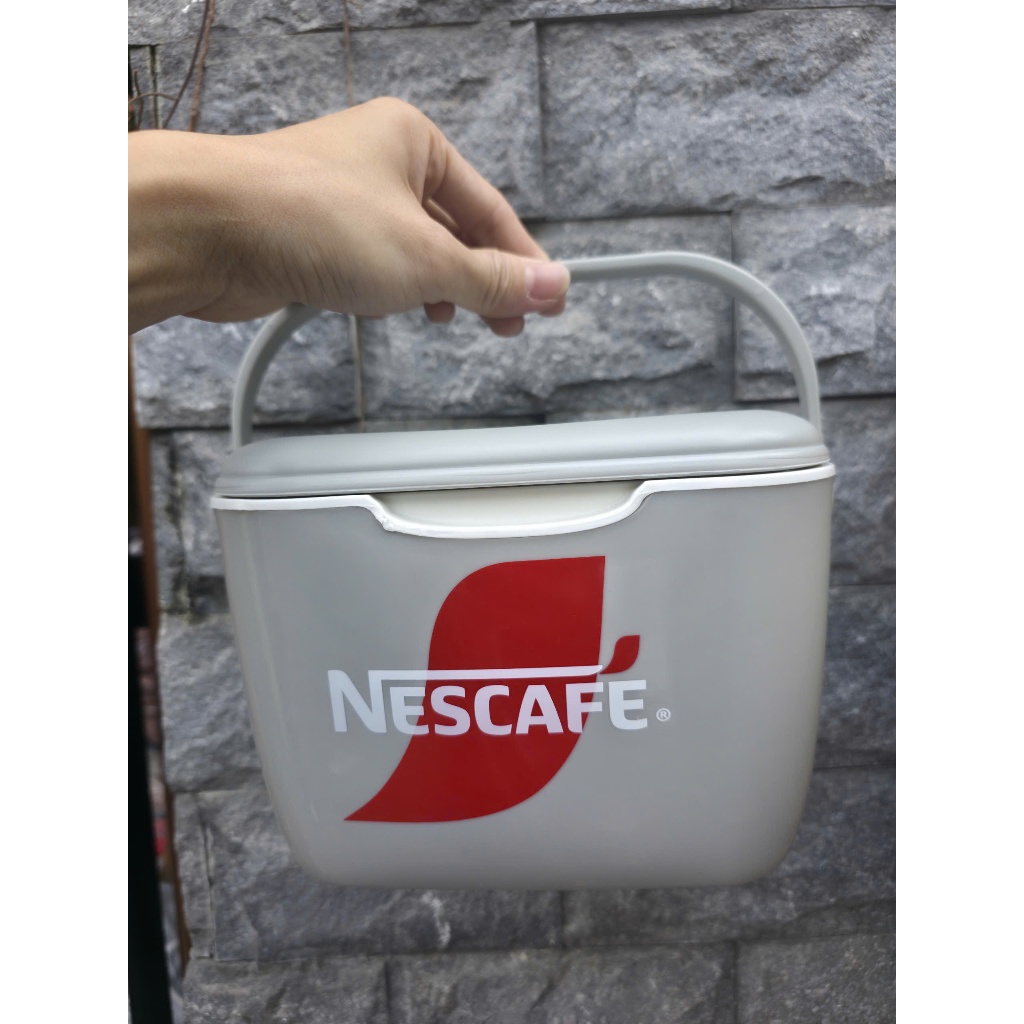 thùng đá giữ nhiệt mini nescafe 2 lít – quà tặng nescafe tiện lợi 🧊☕