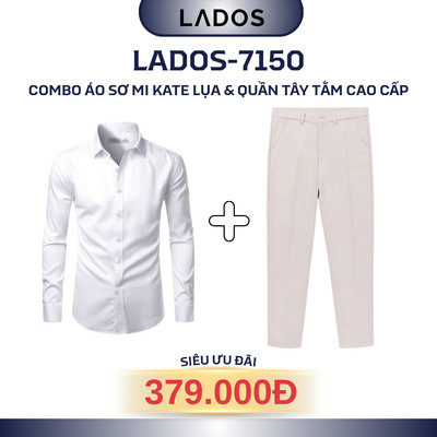 Bộ Âu Phục Công Sở Nam Áo Sơ Mi và Quần Tây LADOS-17150, thiết kế sang trọng, lên form chuẩn dáng (779+4167)