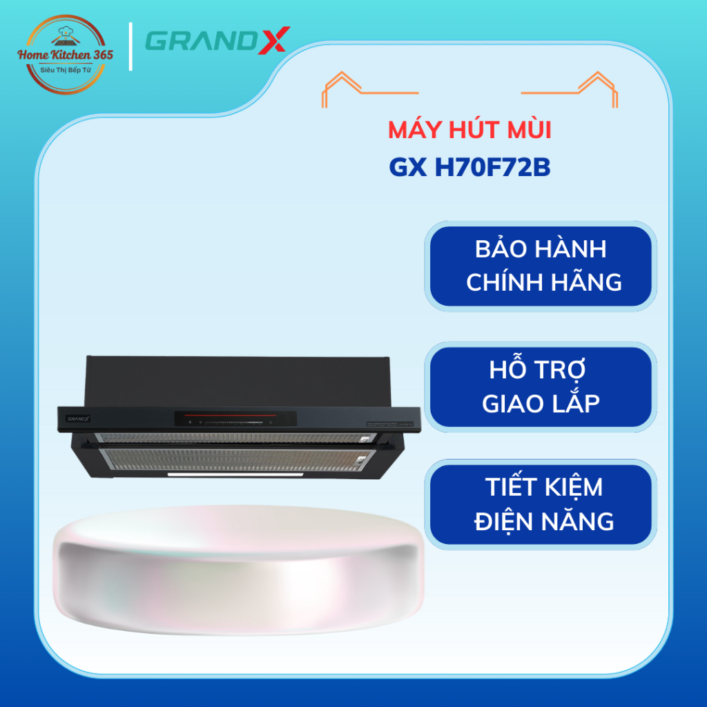 Máy Hút Mùi Âm Tủ GrandX GX H70F72B | Máy hút mùi âm tủ 70cm GrandX