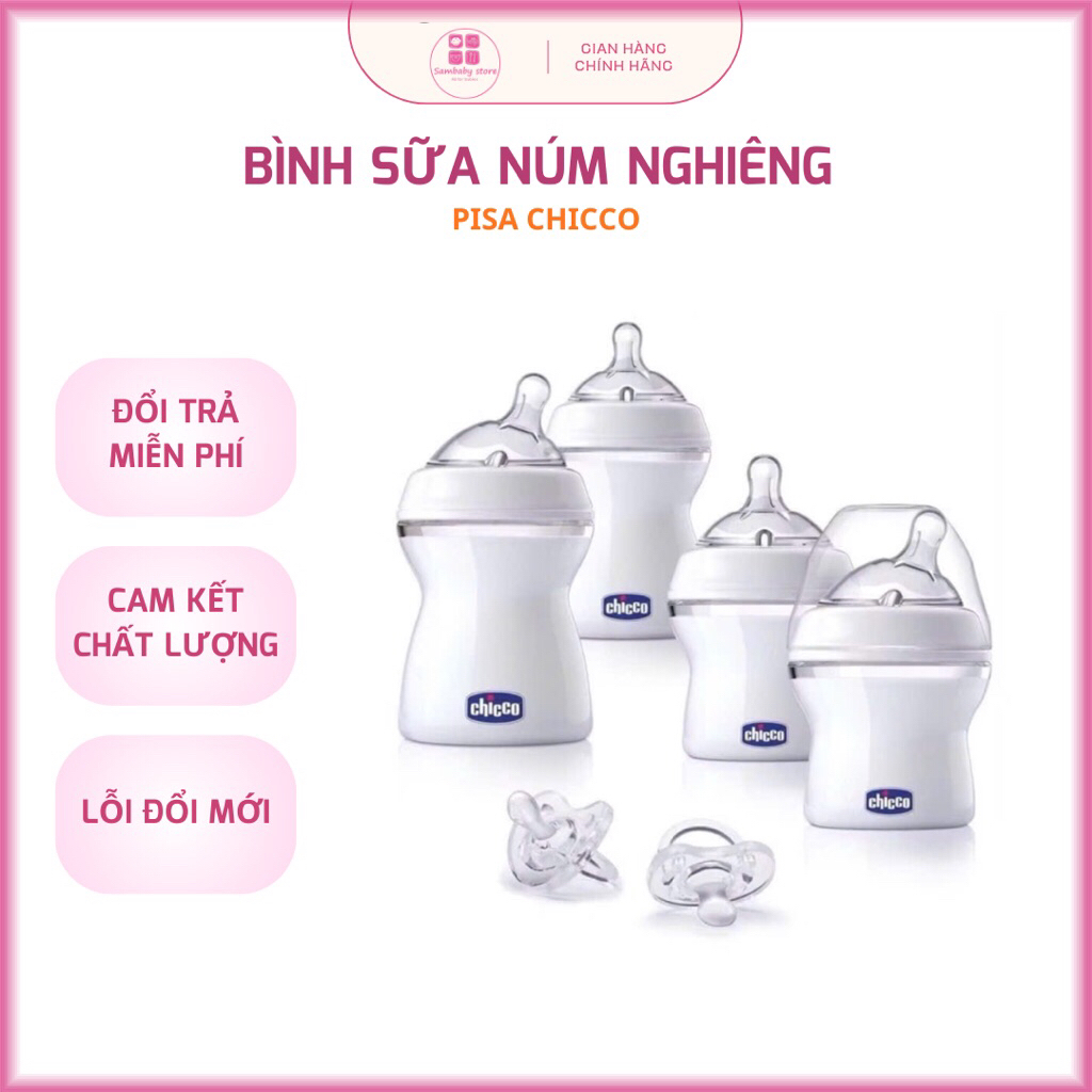 Bình sữa núm nghiêng Pisa Natural Feeling Chicco