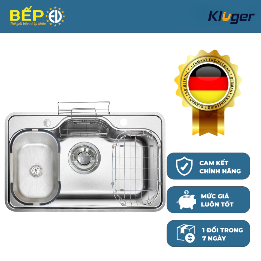 Chậu rửa bát Kluger KT8050FS – S80 phong cách Nhật
