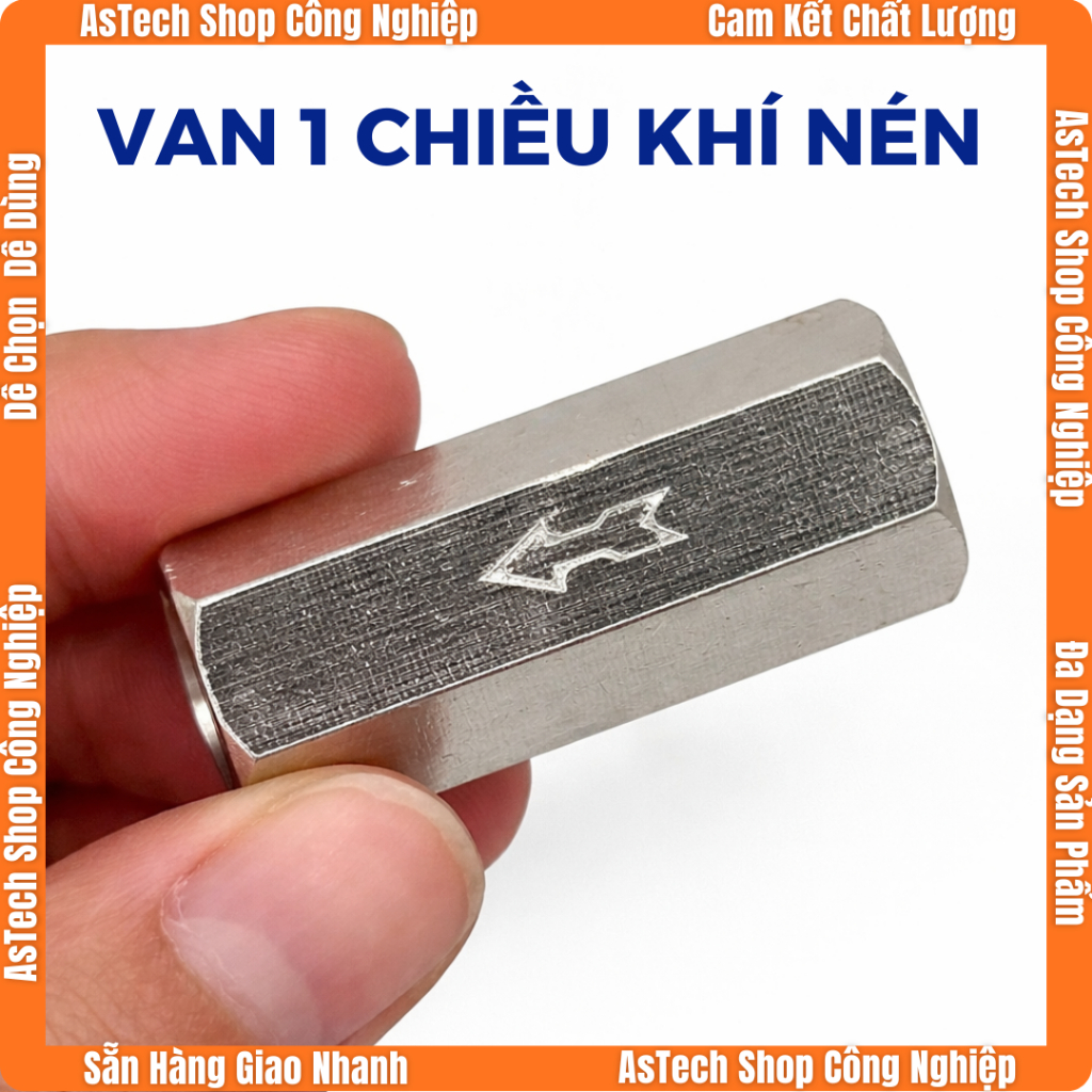 Van 1 Chiều Khí Nén CV ren 9.6mm, 13mm, 17mm, 21mm