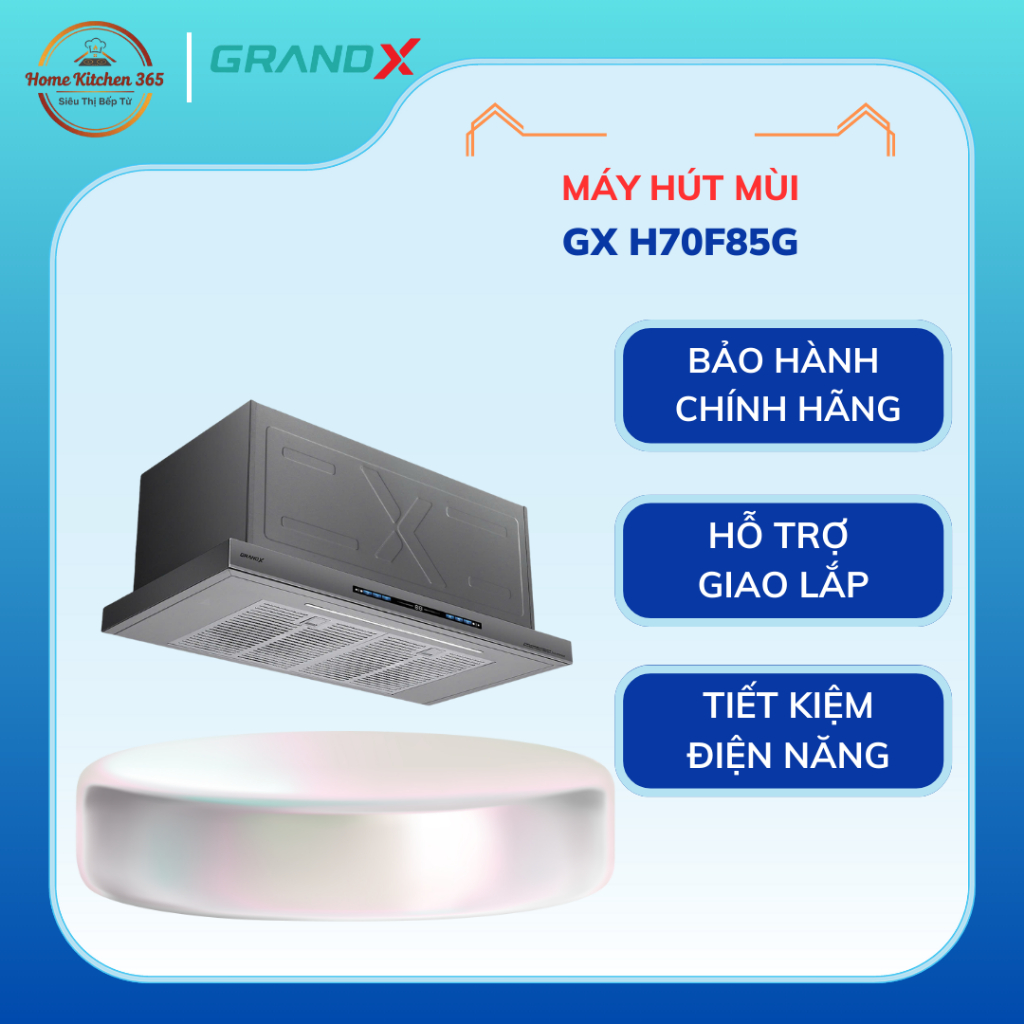 Máy Hút Mùi GrandX GX H70F85G | Máy hút mùi phẳng GrandX 70cm cao cấp