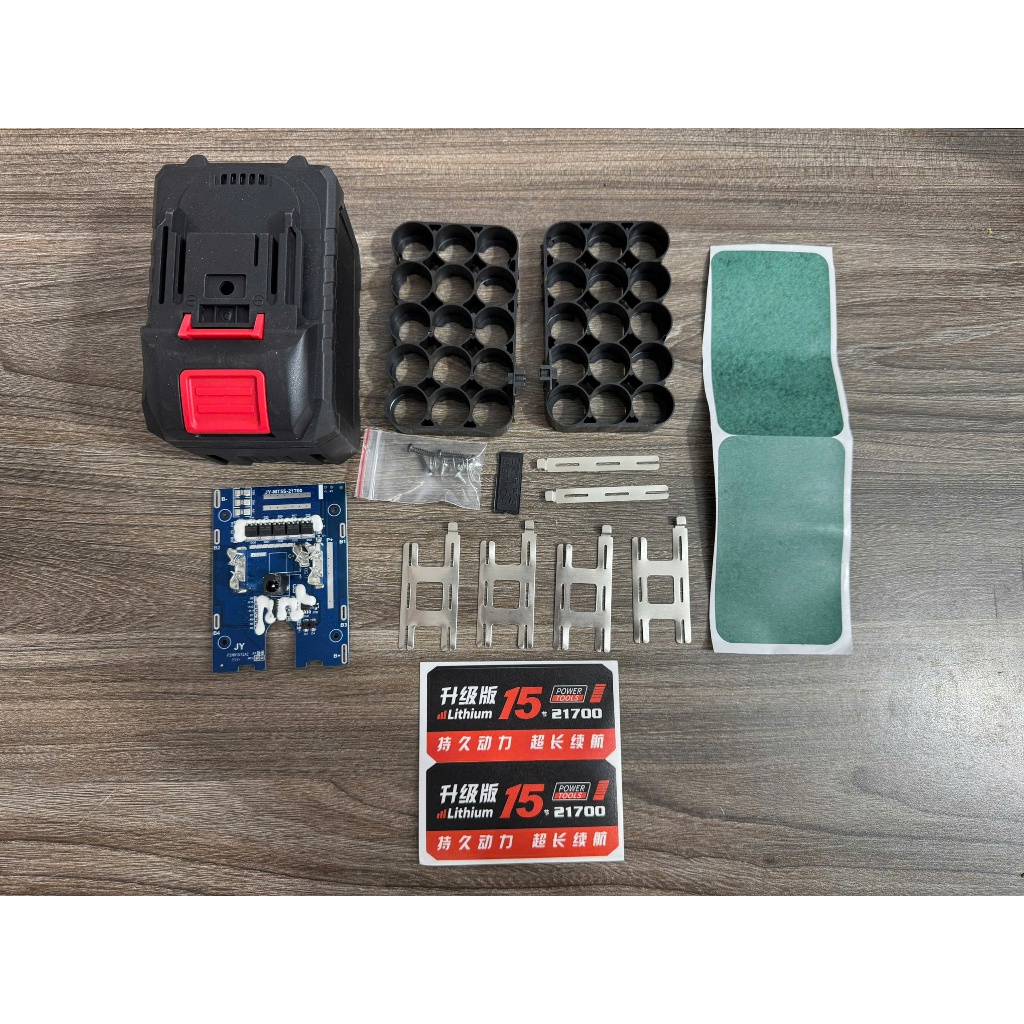 vỏ pin và mạch pin 21700 5 cell/10 cell/15 cell chân m21 makita đầy đủ phụ kiện