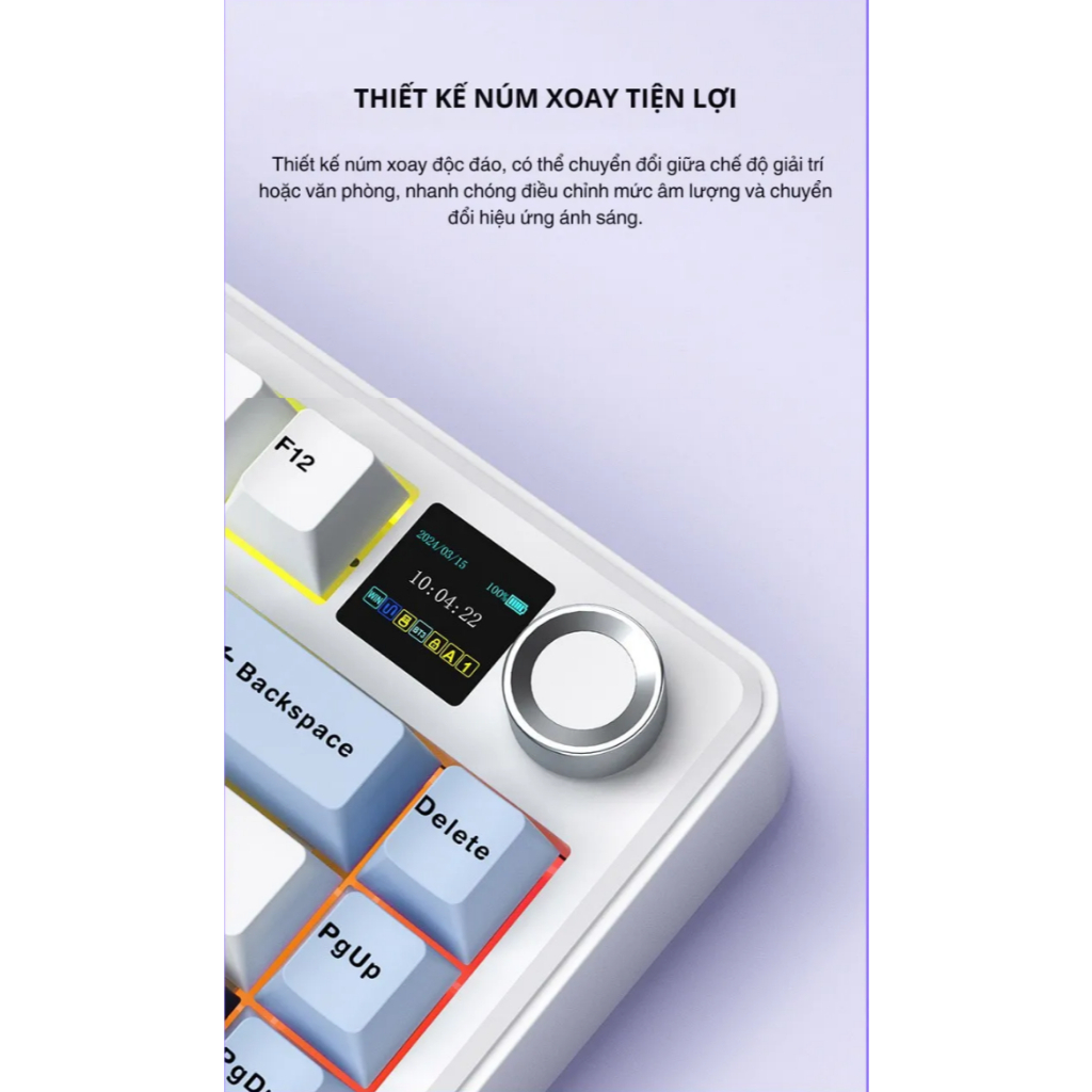 Bàn phím cơ Aula F75 max không dây 3 mode - Mạch Xuôi - Hỗ trợ hotswap 5 pin - LED RGB - Có App | BigBuy360 - bigbuy360.vn