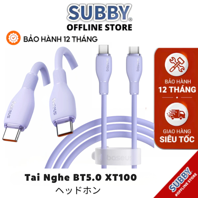 Cáp Sạc Nhanh 100w TypeC to TypeC Baseus Pudding Fast Charging Cable Cho Ip 15 16 17 SamSun LapTop T