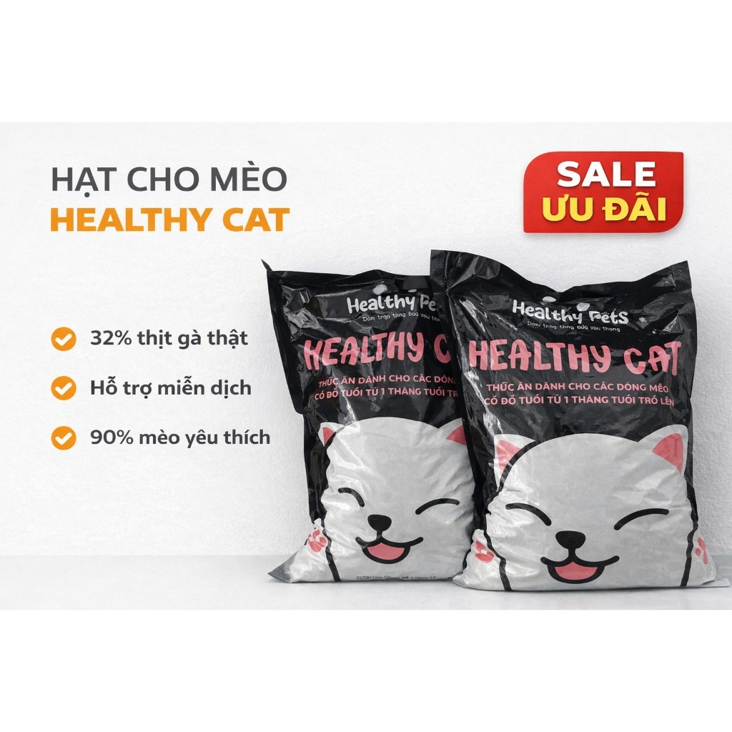 [SIÊU SALE] HẠT MÈO HEALTHY CAT – GIẢI PHÁP DINH DƯỠNG KHỎE MẠNH CHO BOSS