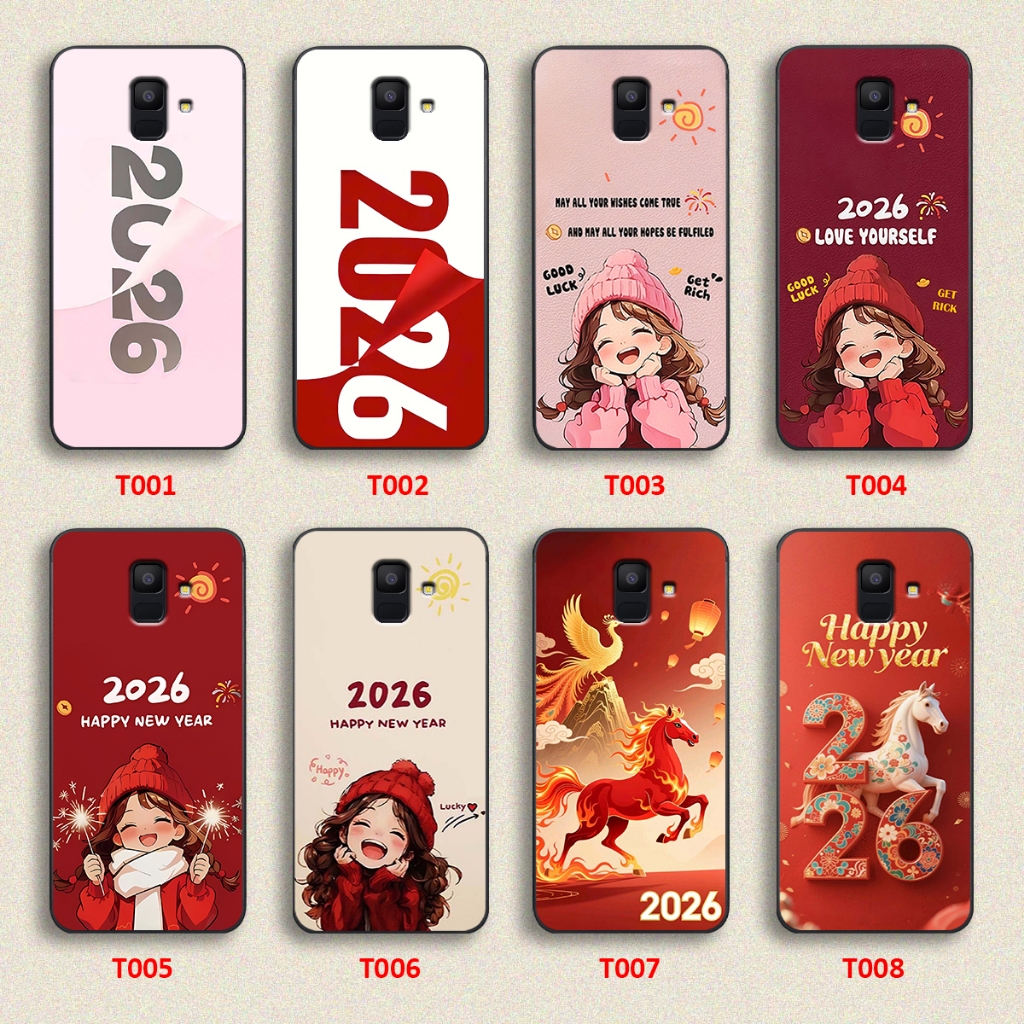 Ốp lưng Samsung A6 2018 / A6 Plus / A8 2018/ A8 Plus hình happy new yead