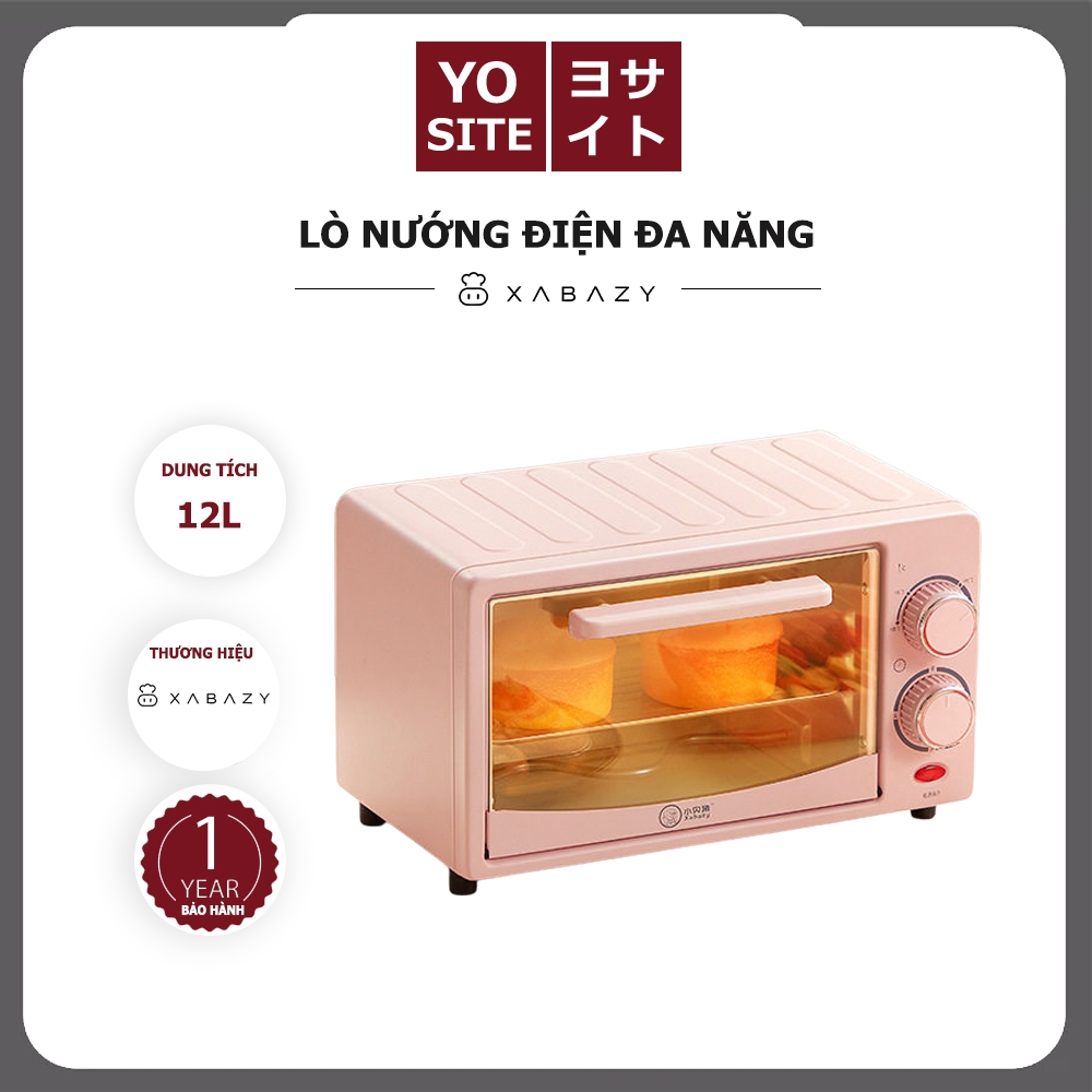 Lò nướng điện đa năng Xabazy 12l, chuyên các món chiên nướng, làm bánh