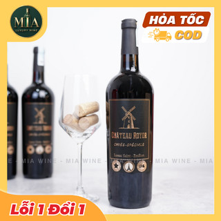 [COD-Hoả Tốc] - Chai Pháp Đỏ Château Royor - 750ml (14”)