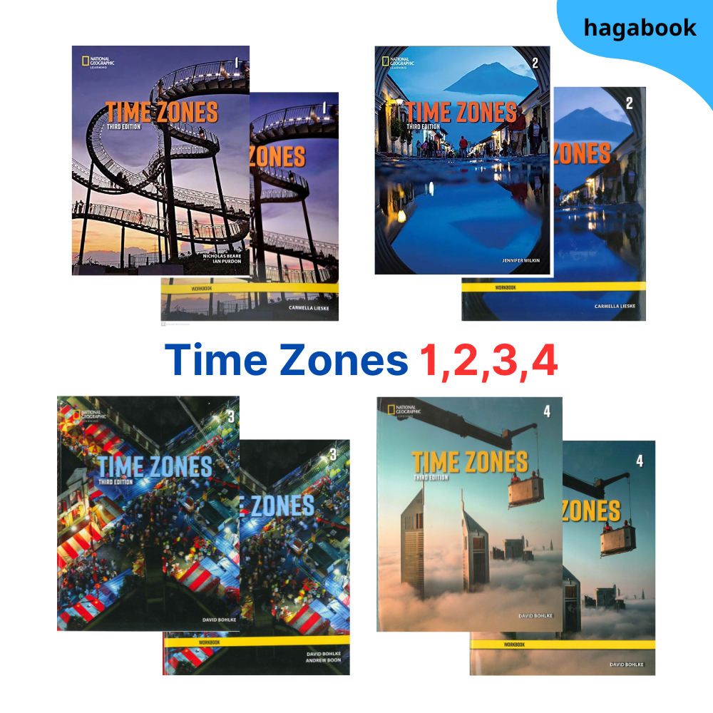 Sách - Time Zones 3rd - Combo 2 cuốn level 1,2,3,4 (KHONG CO CODE) - Bản in laser tặng file nghe