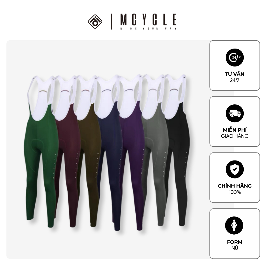 Quần yếm dài đạp xe nữ MK053W Mcycle chính hãng
