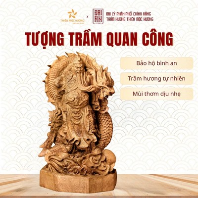 Tượng Quan Công, tượng Quan Vũ, Quan Vân Trường Thiên Mộc Hương Tượng phong thủy, trang trí nhà cửa
