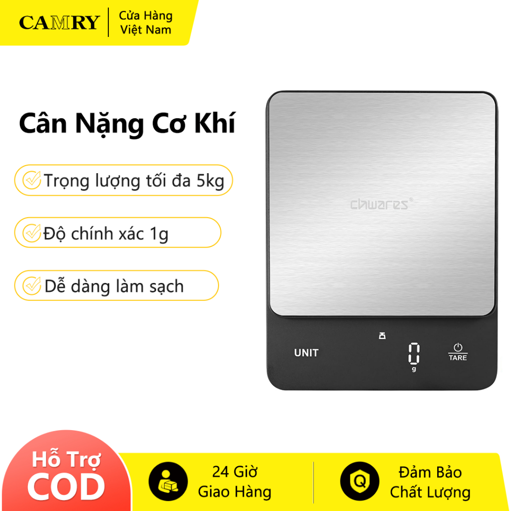 Cân Bếp Điện Tử CAMRY EK3331 5kg/1g Inox 304 Cân Cà Phê - Tắt Máy Tự Động | Dễ Dàng Làm Sạch