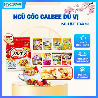 Ngũ cốc Calbee Ăn Kiêng Giảm Cân, Tăng Cân mix sữa chua, hoa quả ăn sáng nội địa Nhật
