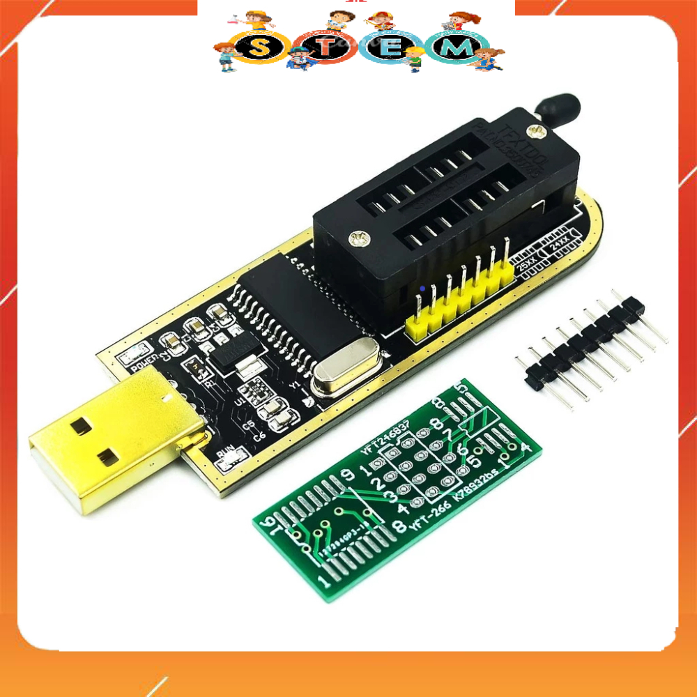 [Stem A-Z][G109] Bộ Nạp BIOS CH341A Mạch Nạp EEPROM SPI USB