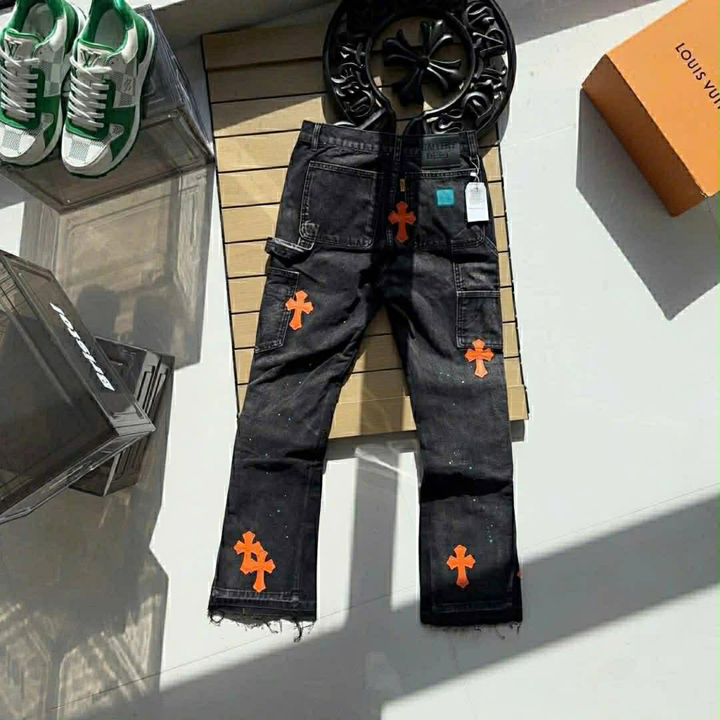 Quần jeans Gallery Dept x CH ống loe form đẹp, quần jean nam