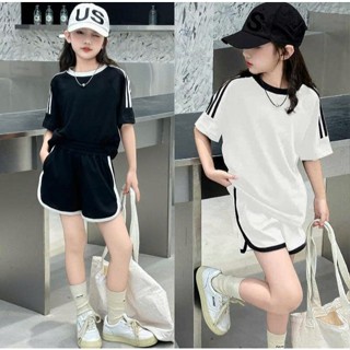 Bộ Đồ Hè Bé Gái 10–45kg – Áo Cộc Tay Quần Short Trơn, Vải Mềm Thoáng, Mát Da, Dễ Vận Động RÓT TRƠN