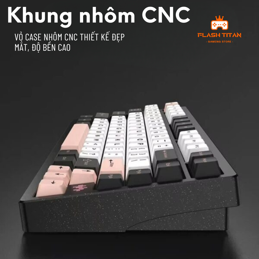 Bàn phím cơ không dây PMO WAVE75 - Khung nhôm CNC - 3 mode kết nối - Có app tùy chỉnh - LED RGB xuôi | BigBuy360 - bigbuy360.vn