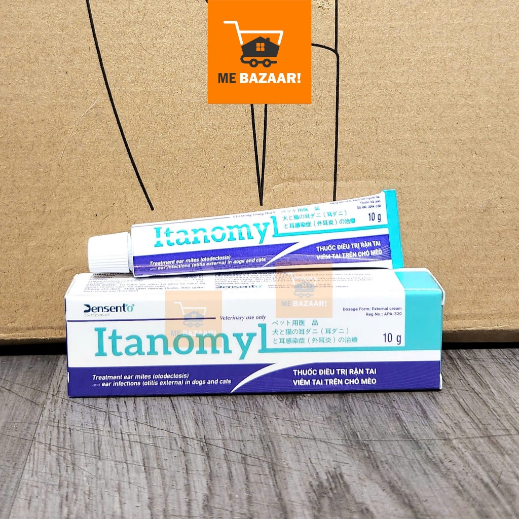 Itanomyl (thay thế Oridermyl) - Kem Bôi Trị Rận Tai, Viêm Tai, Nấm Tai cho Chó Mèo