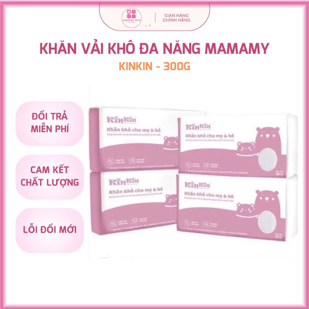 Khăn Vải Khô Đa Năng Mamamy Kinkin Gói 300g Cho Bé