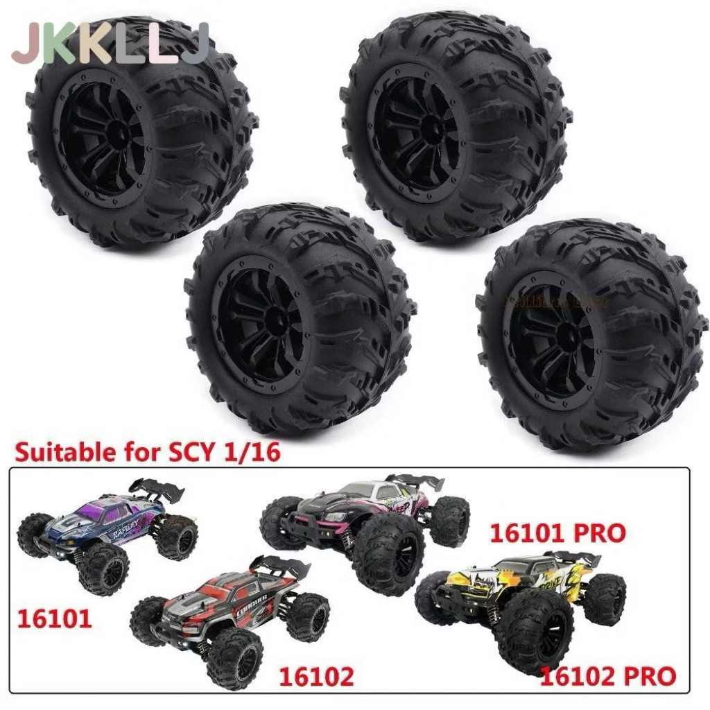 Bộ 4 bánh xe offroad 124017 144010 124016 12428 MJX 16210 SCY 16101 16102 Q903 Q130B Q170 UDI1201 pr