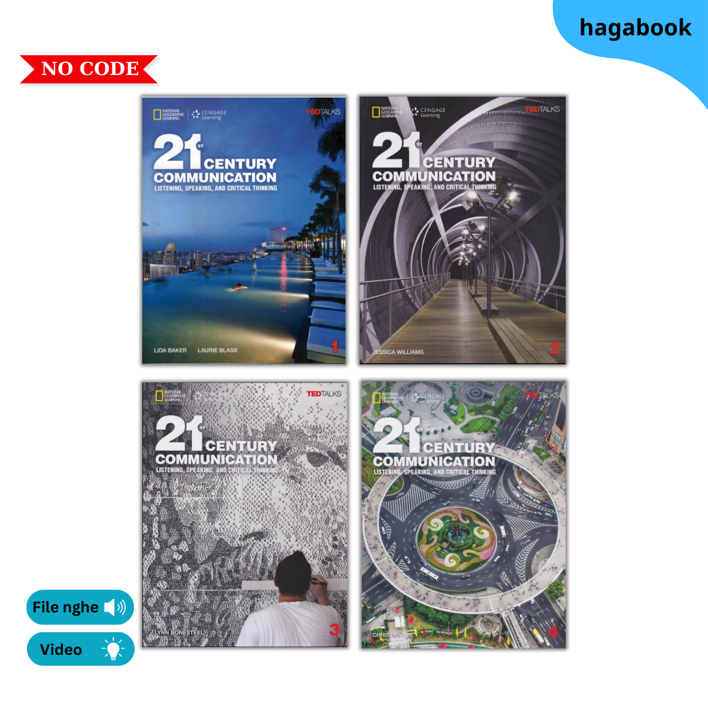 Sách - 21st Century Communication (1st Edition) - Level 1,2,3,4 - Bản in Laser đẹp, tặng file nghe
