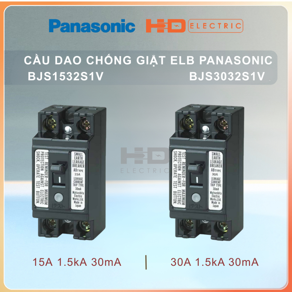 Cầu dao chống giật ELB Panasonic BJS1532S1V BJS3032S1V – Thiết bị điện HD