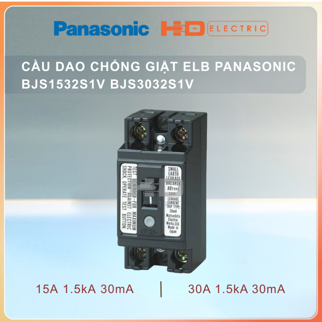 Cầu dao chống giật ELB Panasonic BJS1532S1V BJS3032S1V
