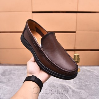 Giày lười nam da bò cao cấp - đế cao su đúc nguyên khối , lịch sự và sang trọng (đi rất êm và mềm mại ,da bò nguyên tấm)